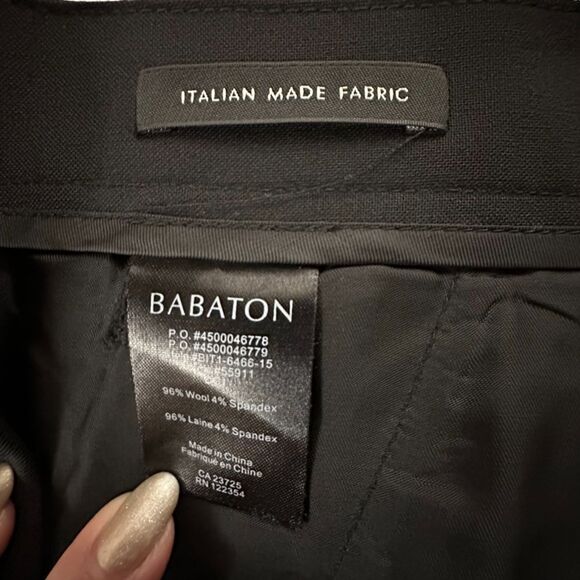Babaton ~ Tailored Black Pants ~ Italian Wool/Spandex blend fabric ~ size 6 - Picture 5 of 10